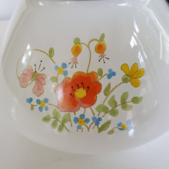 Vintage Corning Ware 6 Cup Teapot Wildflowers Pattern P-104 Metal Lid - Picture 6 of 7